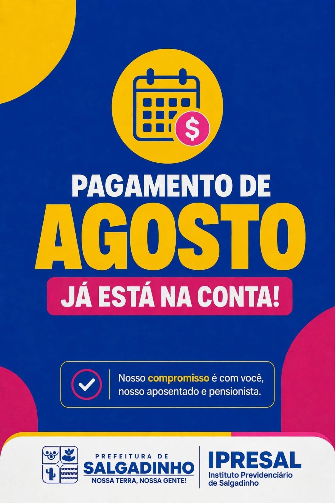 pagamento na conta